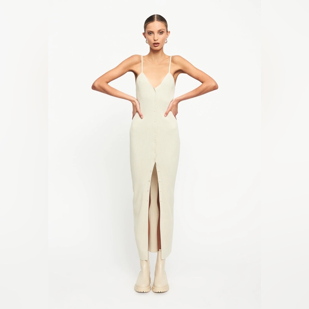 LIONESS CASA MIDI DRESS | CREAM